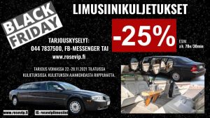 BlackFriday tarjous limusiinikuljetus